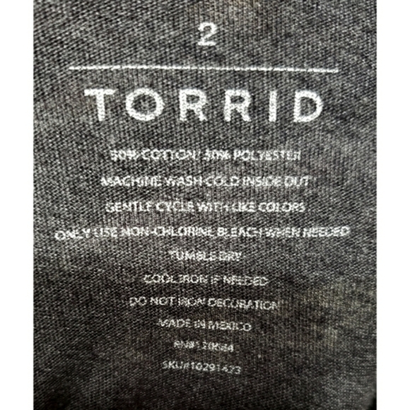Torrid Ribcage Football Tee 2X - Picture 5 of 6